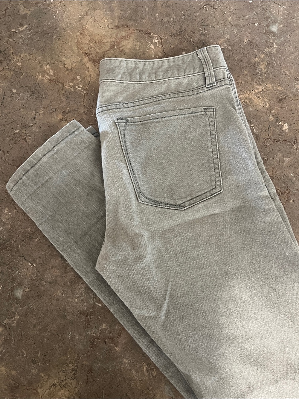 Banana Republic Slim Straight Jeans in Light Gray